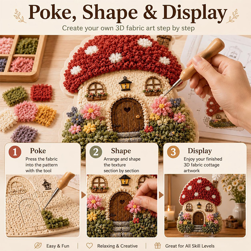 Kit DIY de Arte Poke 3D Casa C - Art Craft Kit avaliação e preço
